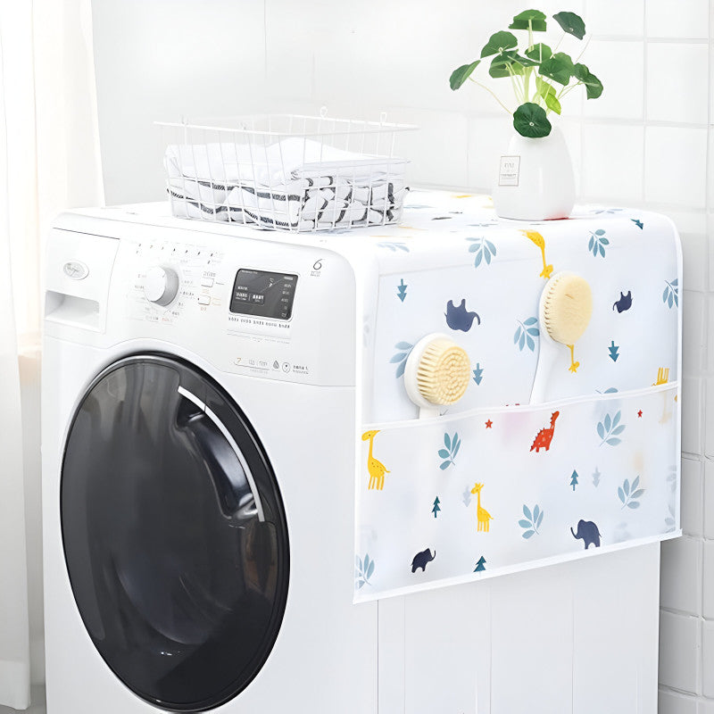 Refrigerator Dust Cover with Pocket Storage